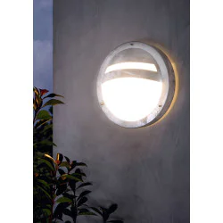 Aplica Exterior Eglo Sevilla 88119, E27 1X40W Ip44 Ø285Mm, Sticla Satinata, Zinc