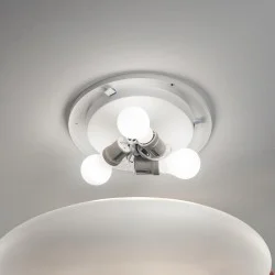 Lustra Plafon Ideal Lux Smarties Pl3 D60  E27, Crom, 032023, Italia
