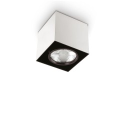Downlight Aplicat Ideal Lux Mood Pl1 D15 Square Bianco Gu10, Alb, 140933, Italia