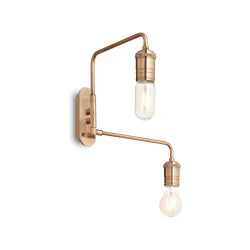 Aplica Ideal Lux Triumph Ap2 Ottone Antico E27, Auriu, 160245, Italia