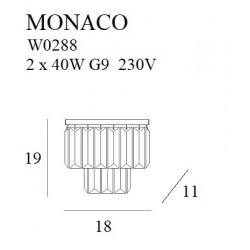 Aplica Monaco W0288 Max Light, G9
, Auriu
, Polonia