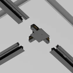 Conector T Sina 1 Faza Accessories For Tracks Unity TRA002CT-11B Maytoni Negru, Germania Conector T Sina 1 Faza Accessories For Tracks Unity TRA002CT-11B Maytoni Negru, Germania