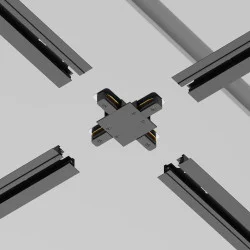 Conector Cruce Sina 1 Faza Accessories For Tracks Unity TRA002CX-11B Maytoni Negru, Germania Conector Cruce Sina 1 Faza Accessories For Tracks Unity TRA002CX-11B Maytoni Negru, Germania