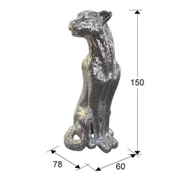 Figurina Decorativa Schuller ·Baguira·Leopard Figure,Silver, Right 523306 Spania Figurina Decorativa Schuller ·Baguira·Leopard Figure,Silver, Right 523306 Spania