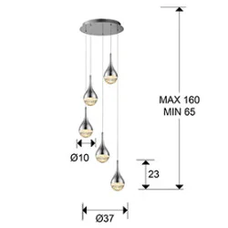 Suspensie ELIE Schuller Led, Crom 773572 Spania Suspensie ELIE Schuller Led, Crom 773572 Spania