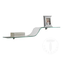 Raft Din Sticla Mensola Wave 1222 Tomasucci Italia  Raft Din Sticla Mensola Wave 1222 Tomasucci Italia