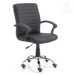 Scaun Birou Cu Roti Pany High Black 3128 Tomasucci Italia 