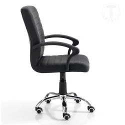 Scaun Birou Cu Roti Pany High Black 3128 Tomasucci Italia 