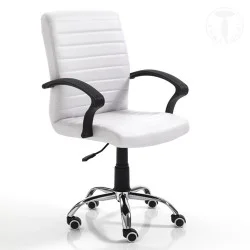 Scaun Birou Cu Roti Pany High White 3129 Tomasucci Italia  Scaun Birou Cu Roti Pany High White 3129 Tomasucci Italia