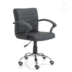 Scaun Birou Cu Roti Pany Black 3130 Tomasucci Italia 