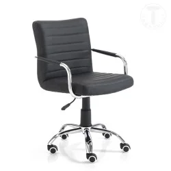 Scaun Birou Cu Roti Milko Black 3132 Tomasucci Italia 