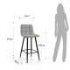 Scaun Bar Toffee Light Grey Home 5434 Tomasucci Italia 