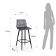 Scaun Bar Toffee Grey Home 5435 Tomasucci Italia  Scaun Bar Toffee Grey Home 5435 Tomasucci Italia