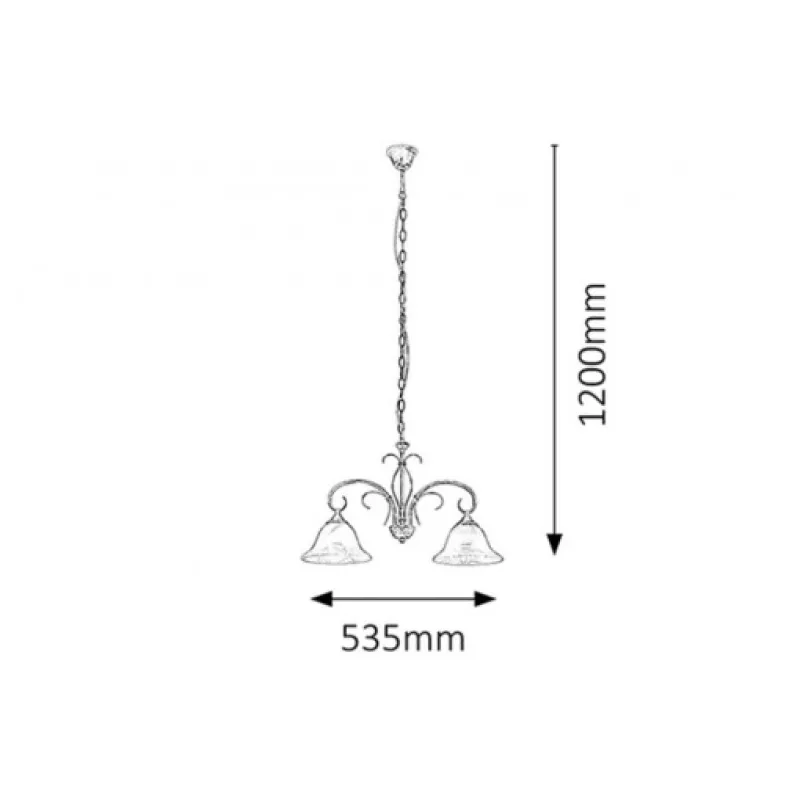 Candelabru Rabalux Katherine 7189 E27, Alb Antichizat, Metal, Ungaria