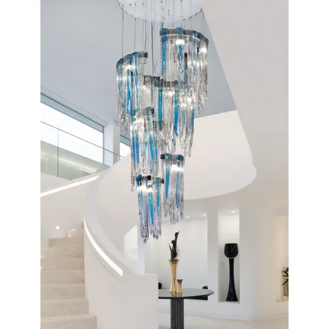 Suspensie K-Lighting Blue Ice, Led, Crom, 018167D80C, Portugalia