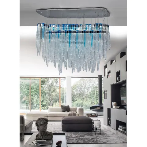 Suspensie K-Lighting Blue Ice, Led, Crom, 018167L134C, Portugalia