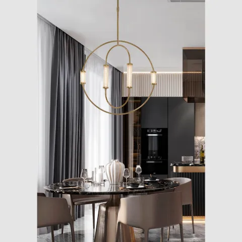 Pendul K-Lighting Andy, Led, Auriu, 018201D84G, Portugalia