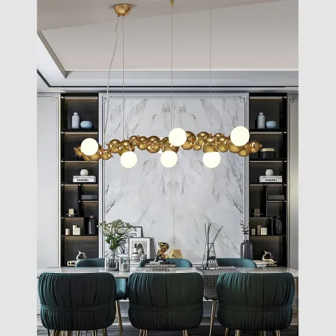 Suspensie K-Lighting Tiazol, E27, Auriu, 018214L130G, Portugalia