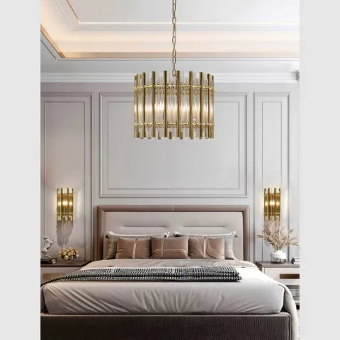 Pendul K-Lighting Chloe, E14, Auriu, 018226D45G, Portugalia