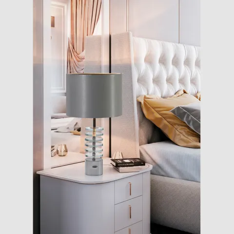 Veioza K-Lighting Metis, E27, Crom, 018501C, Portugalia