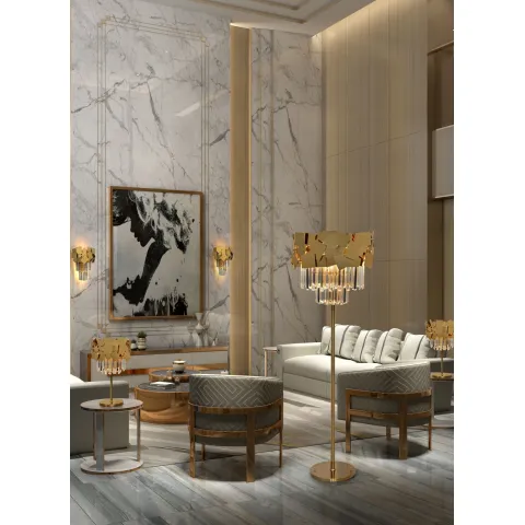 Veioza K-Lighting Hemera, E14, Auriu, 018528G, Portugalia