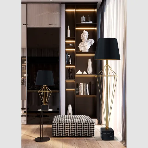Veioza K-Lighting Sims, E27, Auriu, 018605G, Portugalia