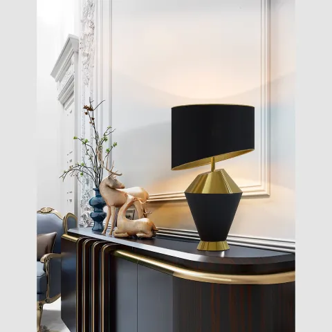 Veioza K-Lighting Posh, E27, Auriu, 018618G, Portugalia