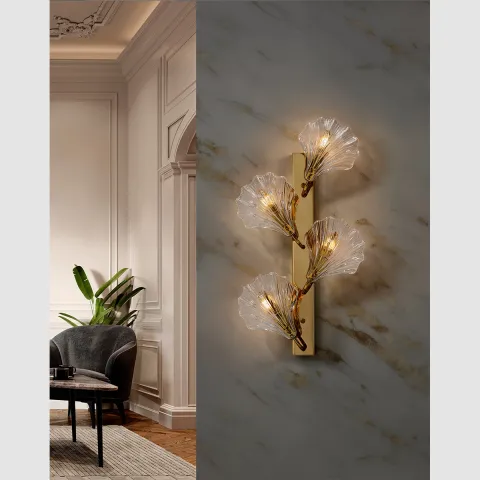 Aplica K-Lighting Concha, E14, Auriu, 018721G, Portugalia