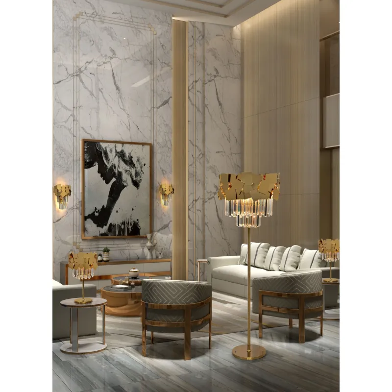 Lampadar K-Lighting Hemera, E14, Auriu, 019028G, Portugalia