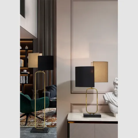 Lampadar K-Lighting Gemini, E27, Negru, 019106G, Portugalia