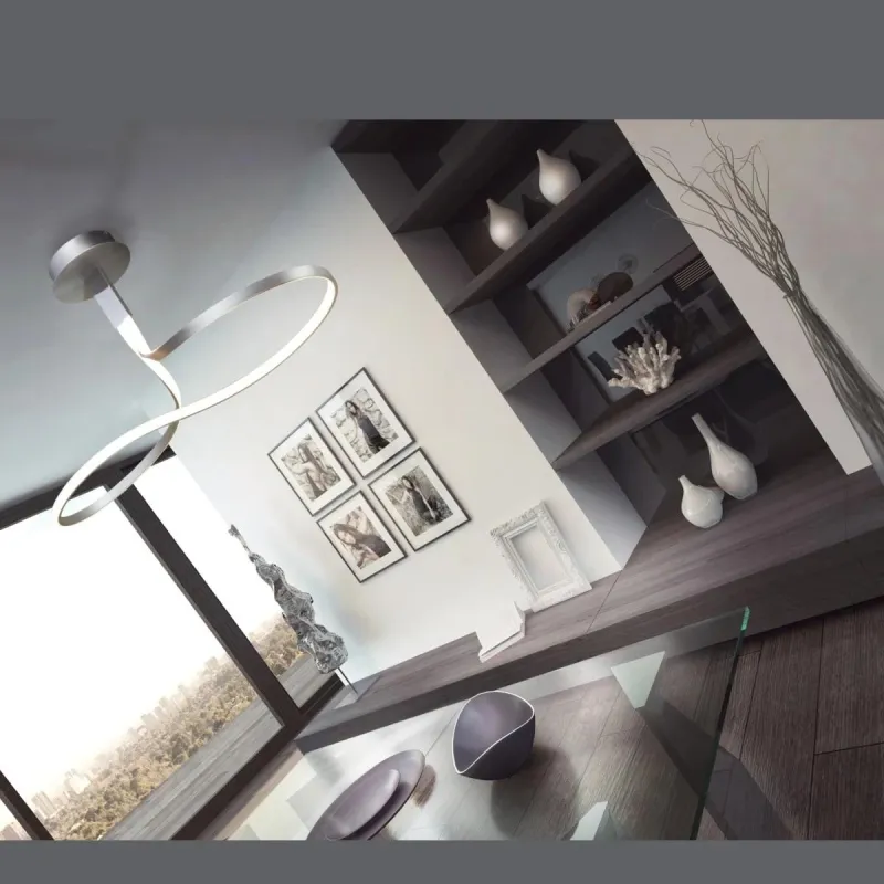 Lustra Plafon NUR PLATA CROMO 4995 Mantra LED, Argintiu, Spania