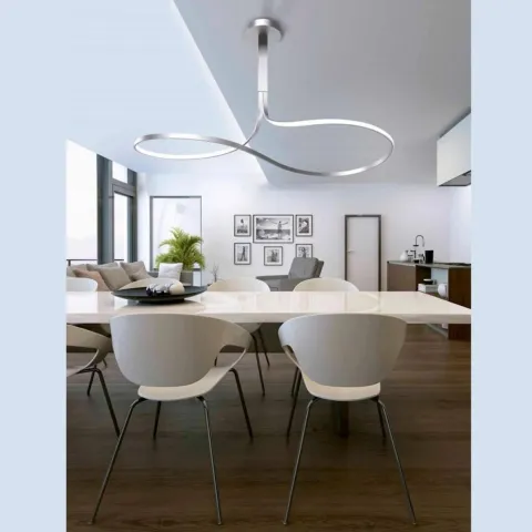 Lustra Plafon NUR PLATA CROMO 4995 Mantra LED, Argintiu, Spania