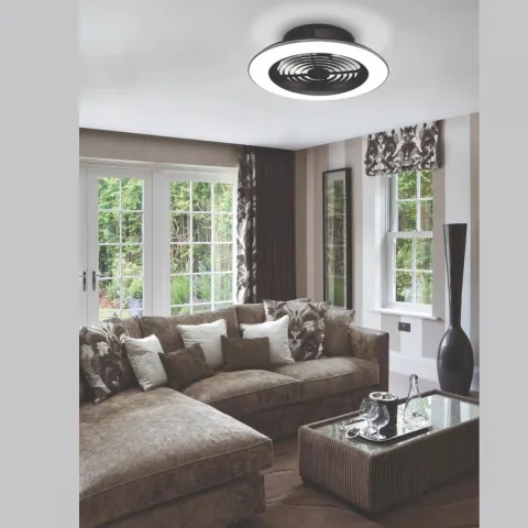 Plafoniera cu ventilator ALISIO 7800 Mantra LED, Negru, Spania