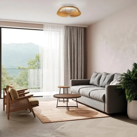 Plafoniera cu ventilator HIMALAYA MINI 8198 Mantra LED, Lemn, Spania