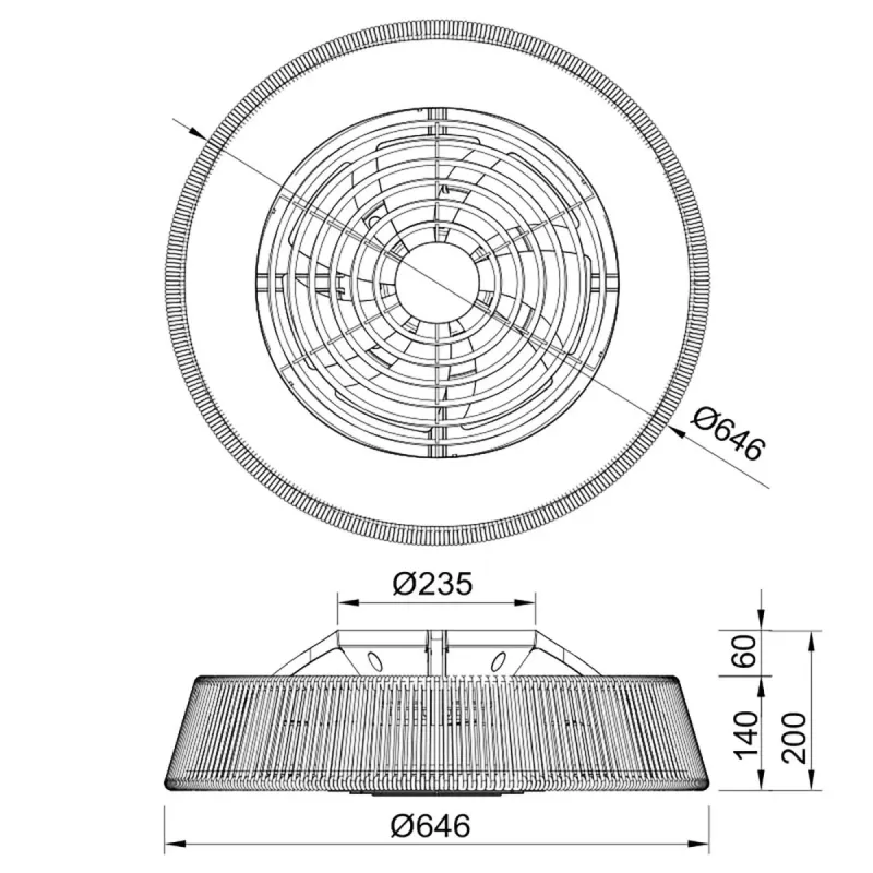 Plafoniera cu ventilator POLINESIA NAUTICA 8227 Mantra LED, Spania
