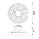 Plafoniera cu ventilator TURBO 8231 Mantra LED, Alb, Spania