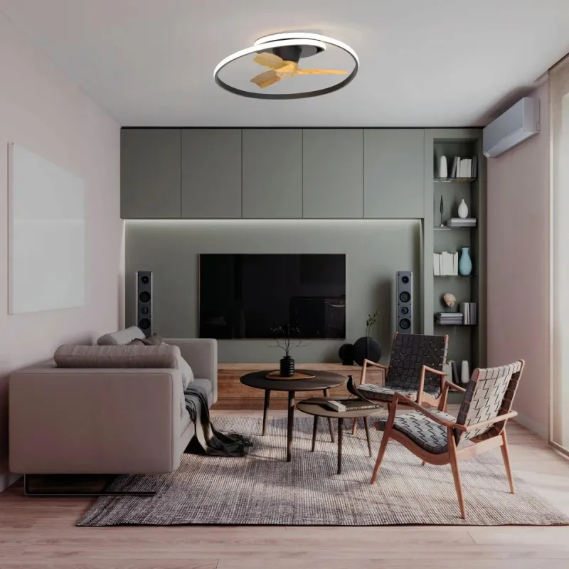 Plafoniera cu ventilator OCEAN 8236 Mantra LED, Negru, Spania