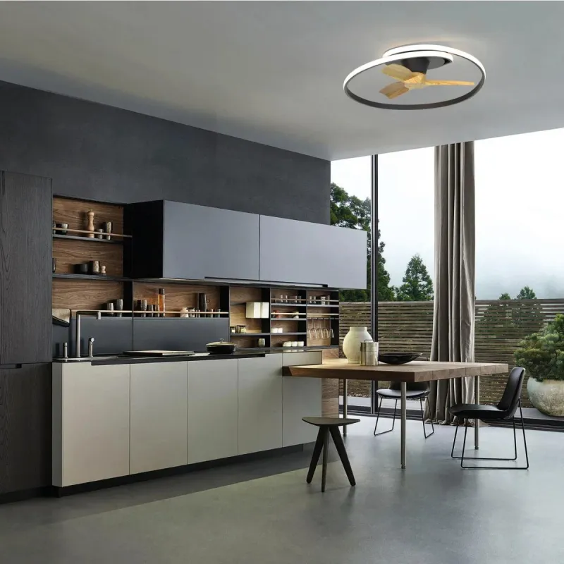 Plafoniera cu ventilator OCEAN 8236 Mantra LED, Negru, Spania