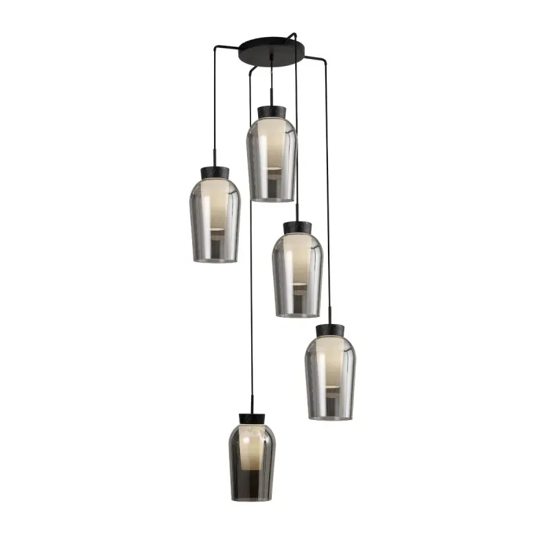 Suspensie NORA -Black/MARMOL 8283 Mantra E27, Negru, Spania
