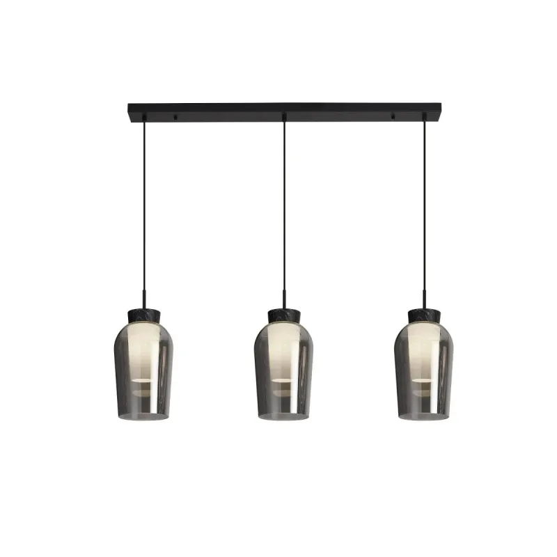 Suspensie NORA -Black/MARMOL 8285 Mantra E27, Negru, Spania