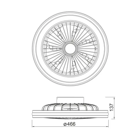 Plafoniera cu ventilator GAMER 8291 Mantra LED, Alb, Spania