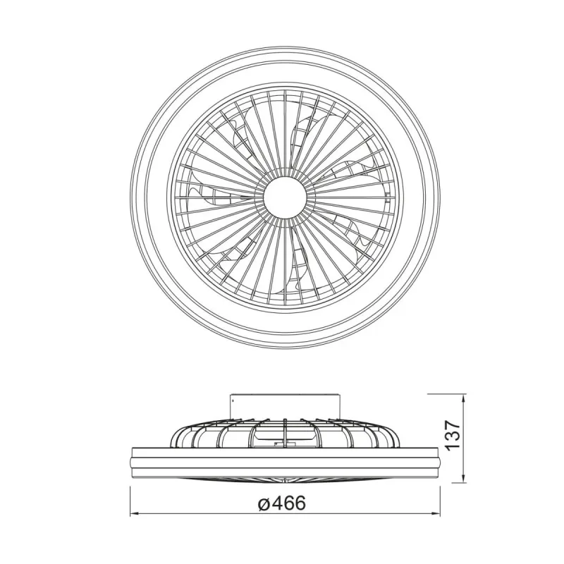 Plafoniera cu ventilator GAMER 8291 Mantra LED, Alb, Spania