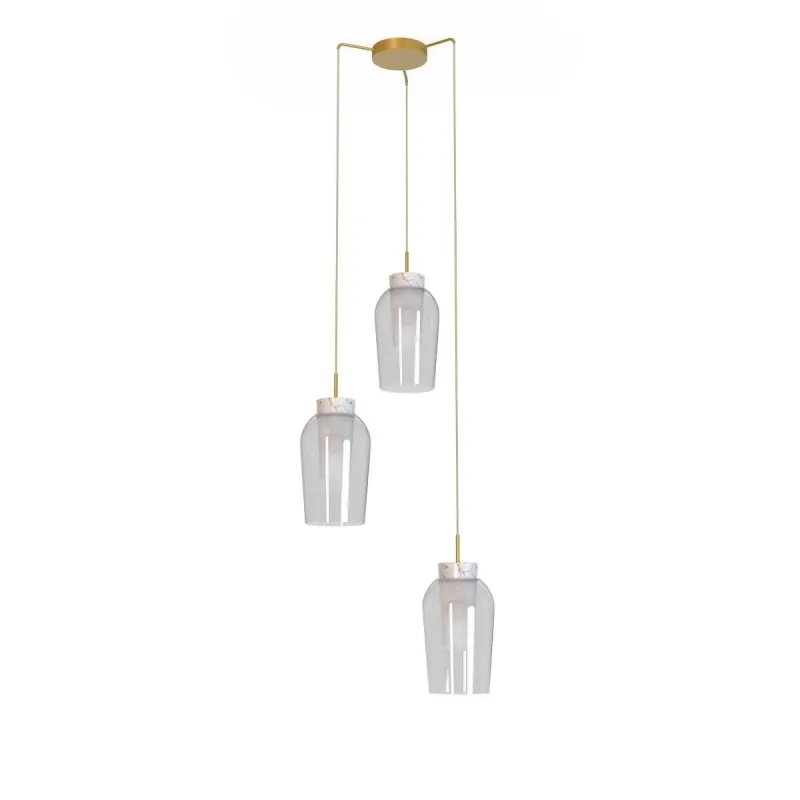 Suspensie NORA Gold/White 8396 Mantra E27, Auriu, Spania