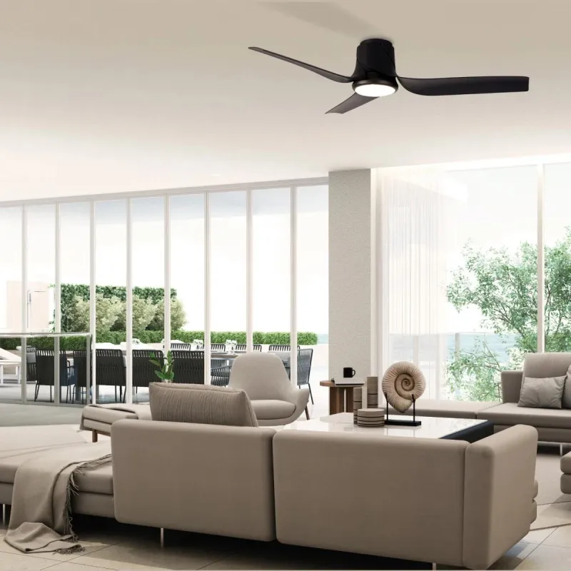 Plafoniera cu ventilator USHUAIA 8718 Mantra LED, Negru, Spania