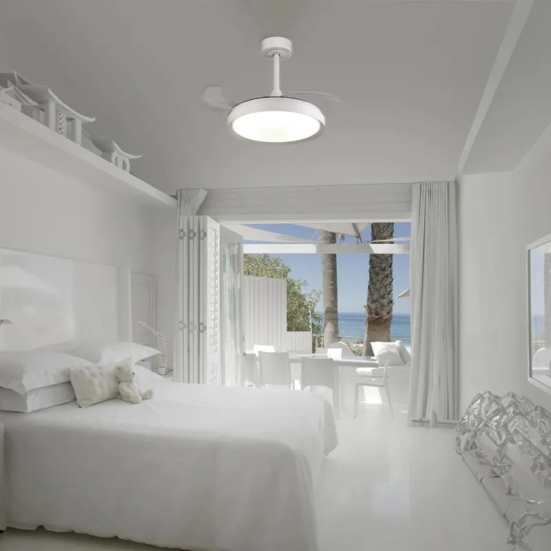 Plafoniera cu ventilator MISTRAL MINI 8829 Mantra LED, Alb, Spania