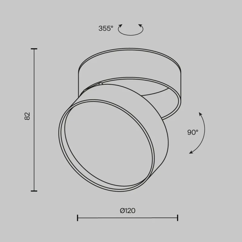Downlight Aplicat C024CL-18W3K-W-1 Onda Maytoni Germania, Modern, Led, Alb