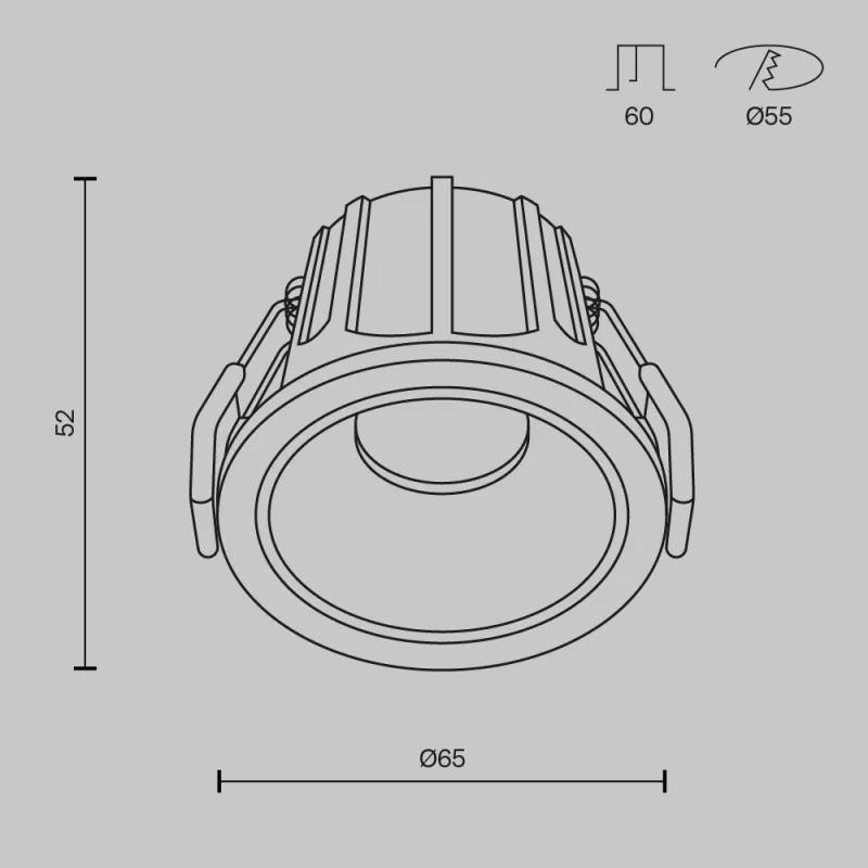 Downlight Încastrat DL043-01-10W2.7K-RD-W-DE Alfa Maytoni Germania, Modern, Led, Alb