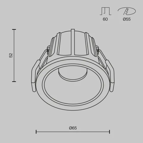 Downlight Încastrat DL043-01-10W3K-D-RD-WB Alfa Maytoni Germania, Modern, Led, Alb