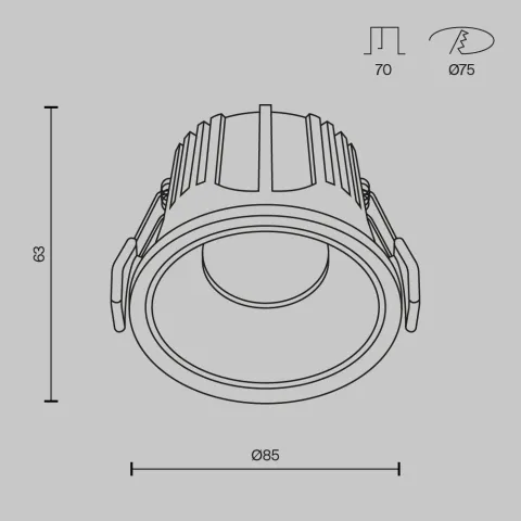 Downlight Încastrat DL043-01-15W2.7K-RD-W-DE Alfa Maytoni Germania, Modern, Led, Alb