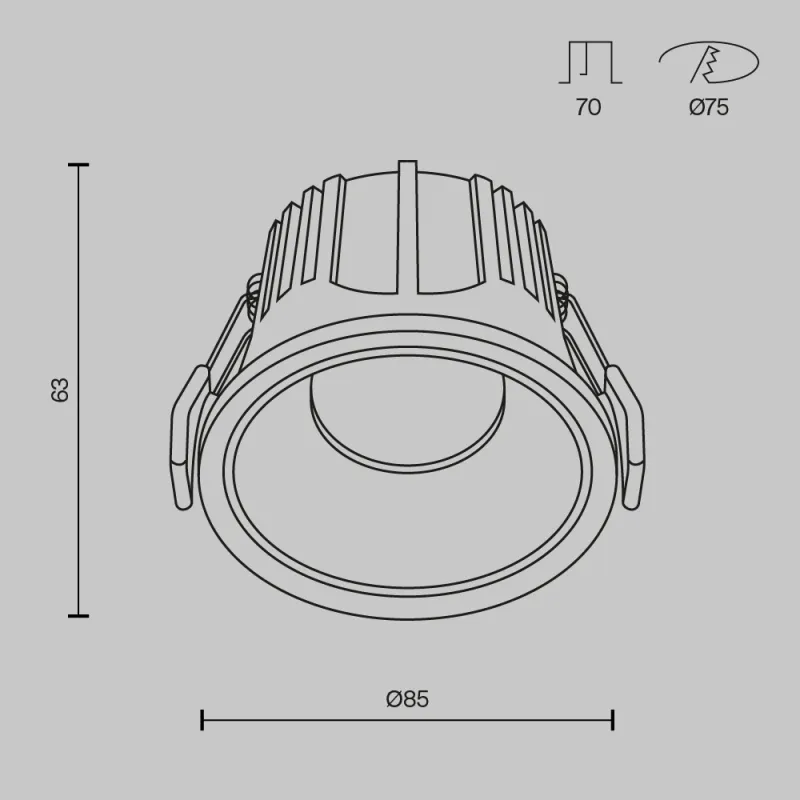 Downlight Încastrat DL043-01-15W2.7K-RD-W-DE Alfa Maytoni Germania, Modern, Led, Alb
